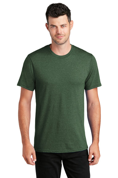 Port & Company PC455 Mens Fan Favorite Short Sleeve Crewneck T-Shirt Heather Forest Green Model Front