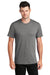 Port & Company PC455 Mens Fan Favorite Short Sleeve Crewneck T-Shirt Heather Graphite Grey Model Front