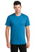 Port & Company PC455 Mens Fan Favorite Short Sleeve Crewneck T-Shirt Heather Sapphire Blue Model Front