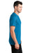 Port & Company PC455 Mens Fan Favorite Short Sleeve Crewneck T-Shirt Heather Sapphire Blue Model Side