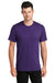 Port & Company PC455 Mens Fan Favorite Short Sleeve Crewneck T-Shirt Heather Team Purple Model Front