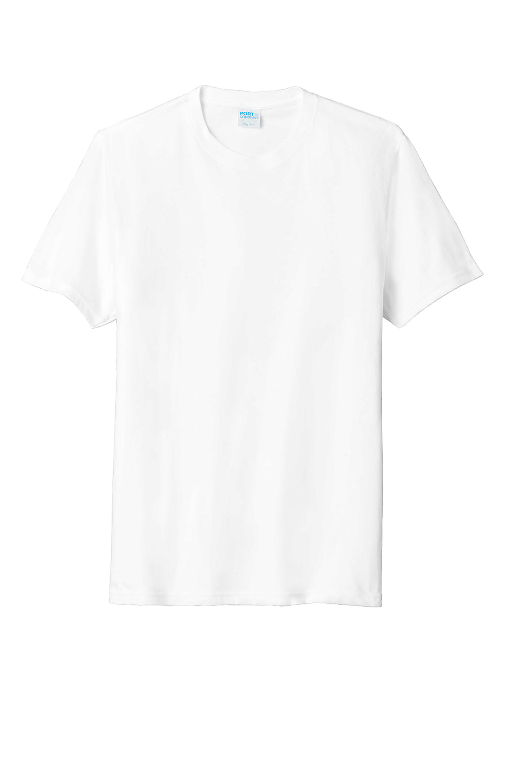 Port & Company PC455 Mens Fan Favorite Short Sleeve Crewneck T-Shirt White Flat Front