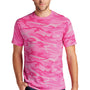 Port & Company Mens Core Short Sleeve Crewneck T-Shirt - Pink Camo