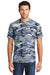 Port & Company PC54C Mens Core Short Sleeve Crewneck T-Shirt Woodland Blue Camo Model Front