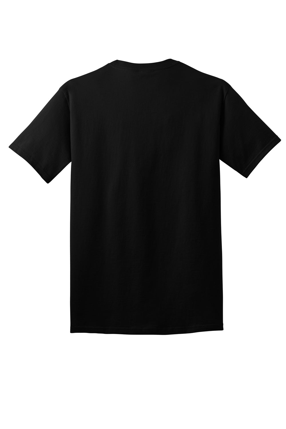 Port & Company PC54DTG Mens Core Cotton DTG Short Sleeve Crewneck T-Shirt Jet Black Flat Back