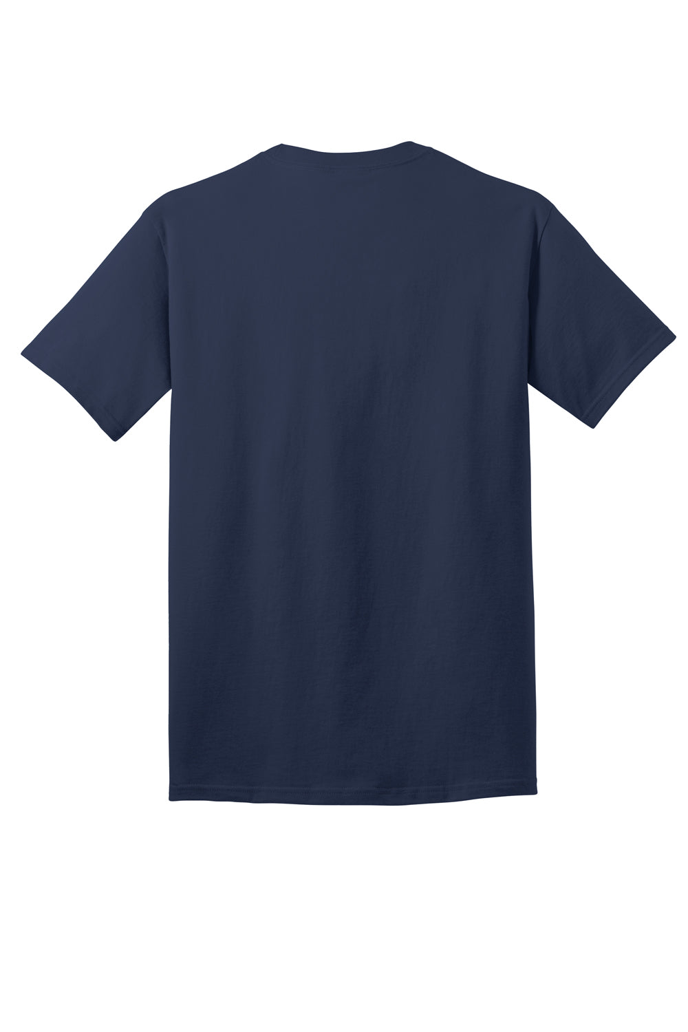 Port & Company PC54DTG Mens Core Cotton DTG Short Sleeve Crewneck T-Shirt Navy Blue Flat Back