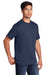 Port & Company PC54DTG Mens Core Cotton DTG Short Sleeve Crewneck T-Shirt Navy Blue Model 3q