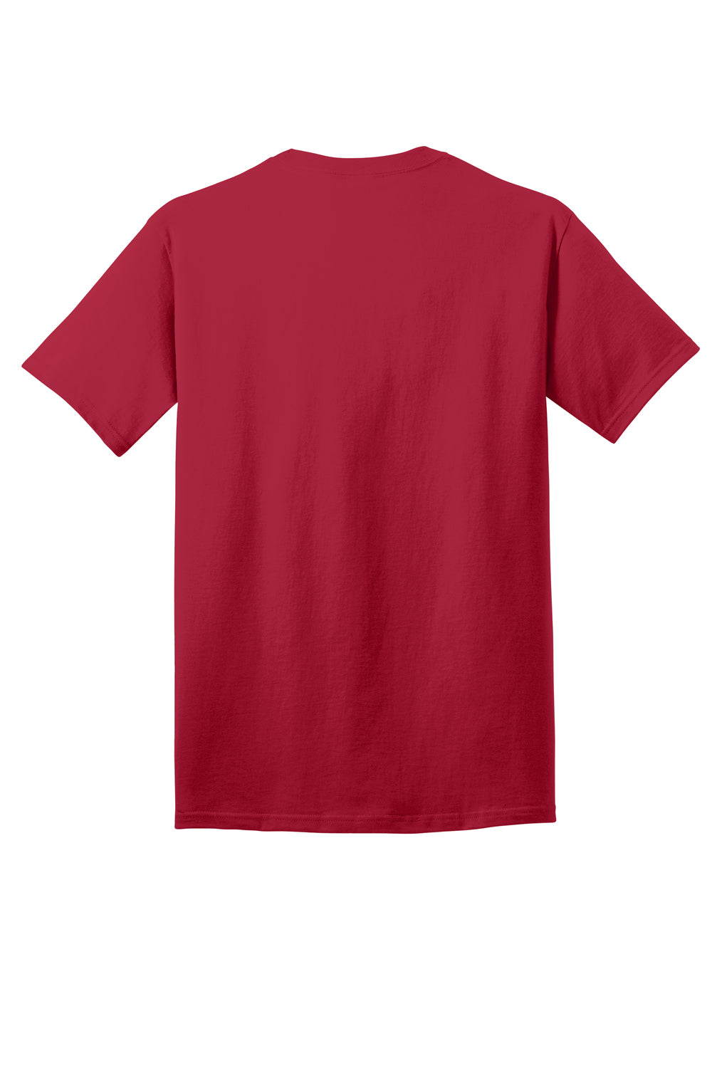 Port & Company PC54DTG Mens Core Cotton DTG Short Sleeve Crewneck T-Shirt Red Flat Back