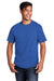 Port & Company PC54DTG Mens Core Cotton DTG Short Sleeve Crewneck T-Shirt Royal Blue Model Front