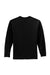 Port & Company PC54LS Mens Core Long Sleeve Crewneck T-Shirt Jet Black Flat Back