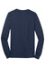 Port & Company PC54LS Mens Core Long Sleeve Crewneck T-Shirt Navy Blue Flat Back