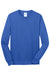 Port & Company PC54LS Mens Core Long Sleeve Crewneck T-Shirt Royal Blue Flat Front