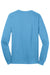 Port & Company PC54LS Mens Core Long Sleeve Crewneck T-Shirt Aquatic Blue Flat Back