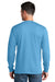 Port & Company PC54LS Mens Core Long Sleeve Crewneck T-Shirt Aquatic Blue Model Back