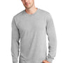 Port & Company Mens Core Long Sleeve Crewneck T-Shirt - Ash Grey