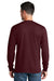 Port & Company PC54LS Mens Core Long Sleeve Crewneck T-Shirt Athletic Maroon Model Back