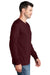 Port & Company PC54LS Mens Core Long Sleeve Crewneck T-Shirt Athletic Maroon Model Side