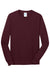 Port & Company PC54LS Mens Core Long Sleeve Crewneck T-Shirt Athletic Maroon Flat Front