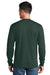 Port & Company PC54LS Mens Core Long Sleeve Crewneck T-Shirt Dark Green Model Back