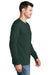 Port & Company PC54LS Mens Core Long Sleeve Crewneck T-Shirt Dark Green Model Side