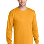 Port & Company Mens Core Long Sleeve Crewneck T-Shirt - Gold