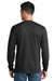 Port & Company PC54LS Mens Core Long Sleeve Crewneck T-Shirt Jet Black Model Back