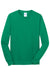 Port & Company PC54LS Mens Core Long Sleeve Crewneck T-Shirt Kelly Green Flat Front