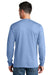 Port & Company PC54LS Mens Core Long Sleeve Crewneck T-Shirt Light Blue Model Back