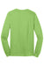 Port & Company PC54LS Mens Core Long Sleeve Crewneck T-Shirt Lime Green Flat Back