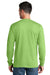 Port & Company PC54LS Mens Core Long Sleeve Crewneck T-Shirt Lime Green Model Back