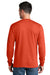 Port & Company PC54LS Mens Core Long Sleeve Crewneck T-Shirt Orange Model Back