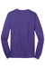 Port & Company PC54LS Mens Core Long Sleeve Crewneck T-Shirt Purple Flat Back