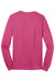 Port & Company PC54LS Mens Core Long Sleeve Crewneck T-Shirt Sangria Pink Flat Back