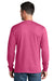 Port & Company PC54LS Mens Core Long Sleeve Crewneck T-Shirt Sangria Pink Model Back