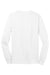 Port & Company PC54LS Mens Core Long Sleeve Crewneck T-Shirt White Flat Back