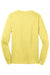 Port & Company PC54LS Mens Core Long Sleeve Crewneck T-Shirt Yellow Flat Back