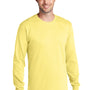 Port & Company Mens Core Long Sleeve Crewneck T-Shirt - Yellow