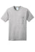 Port & Company PC54P Mens Core Short Sleeve Crewneck T-Shirt w/ Pocket Ash Grey Flat Front