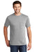 Port & Company PC54P Mens Core Short Sleeve Crewneck T-Shirt w/ Pocket Ash Grey Model Front