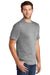 Port & Company PC54P Mens Core Short Sleeve Crewneck T-Shirt w/ Pocket Heather Grey Model 3q