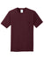 Port & Company PC54P Mens Core Short Sleeve Crewneck T-Shirt w/ Pocket Athletic Maroon Flat Front