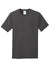 Port & Company PC54P Mens Core Short Sleeve Crewneck T-Shirt w/ Pocket Charcoal Grey Flat Front