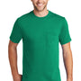 Port & Company Mens Core Short Sleeve Crewneck T-Shirt w/ Pocket - Kelly Green