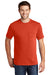 Port & Company PC54P Mens Core Short Sleeve Crewneck T-Shirt w/ Pocket Orange Model Front