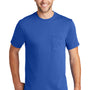 Port & Company Mens Core Short Sleeve Crewneck T-Shirt w/ Pocket - Royal Blue