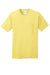 Port & Company PC54P Mens Core Short Sleeve Crewneck T-Shirt w/ Pocket Yellow Flat Front