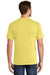 Port & Company PC54P Mens Core Short Sleeve Crewneck T-Shirt w/ Pocket Yellow Model Back