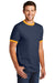 Port & Company PC54R Mens Core Ringer Short Sleeve Crewneck T-Shirt Navy Blue/Gold Model 3q