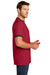 Port & Company PC54R Mens Core Ringer Short Sleeve Crewneck T-Shirt Red/Jet Black Model Side