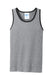 Port & Company PC54TT Mens Core Tank Top Heather Grey/Jet Black Flat Front